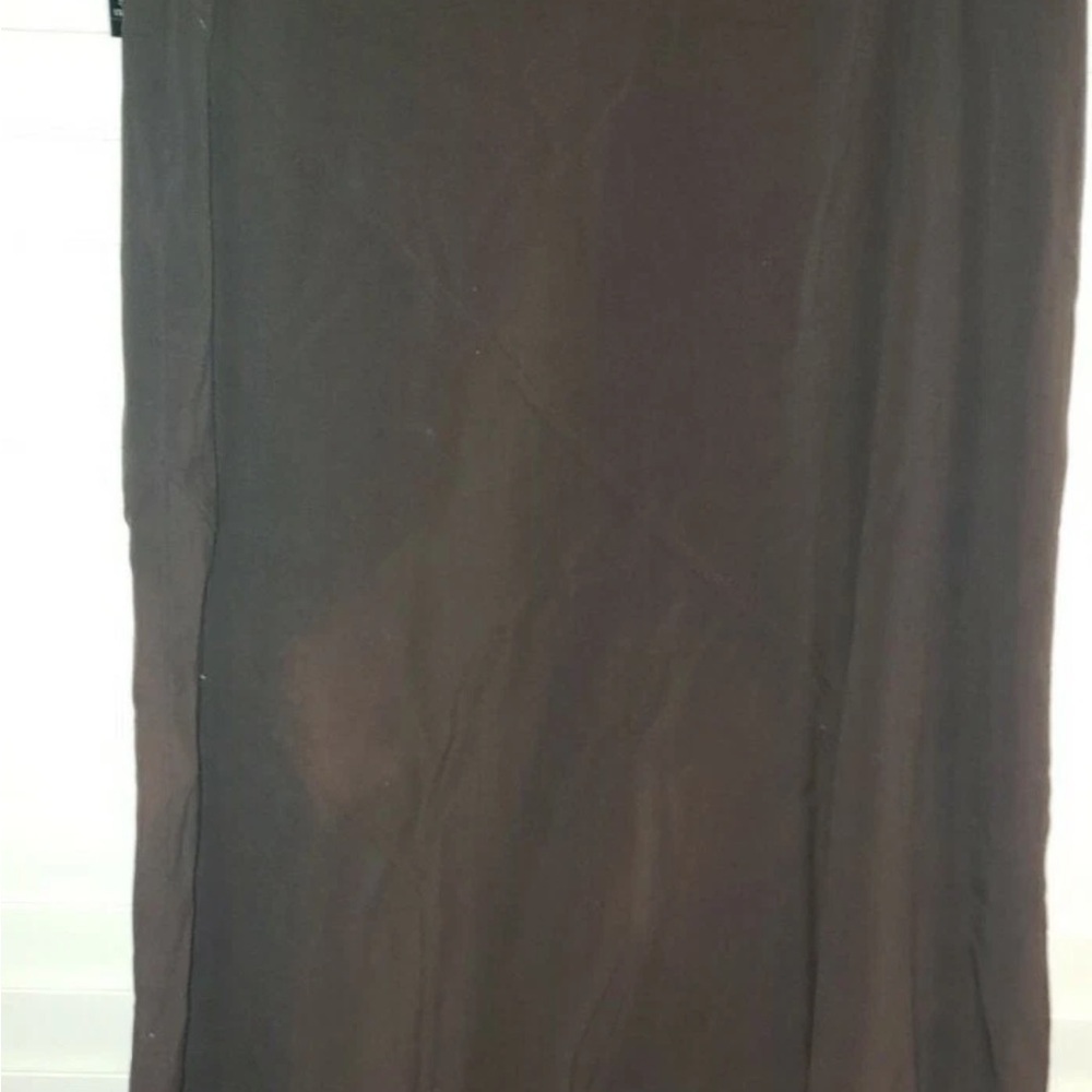 Larry Levine Brown Washable Stretch Maxi Skirt Size 8. NWT